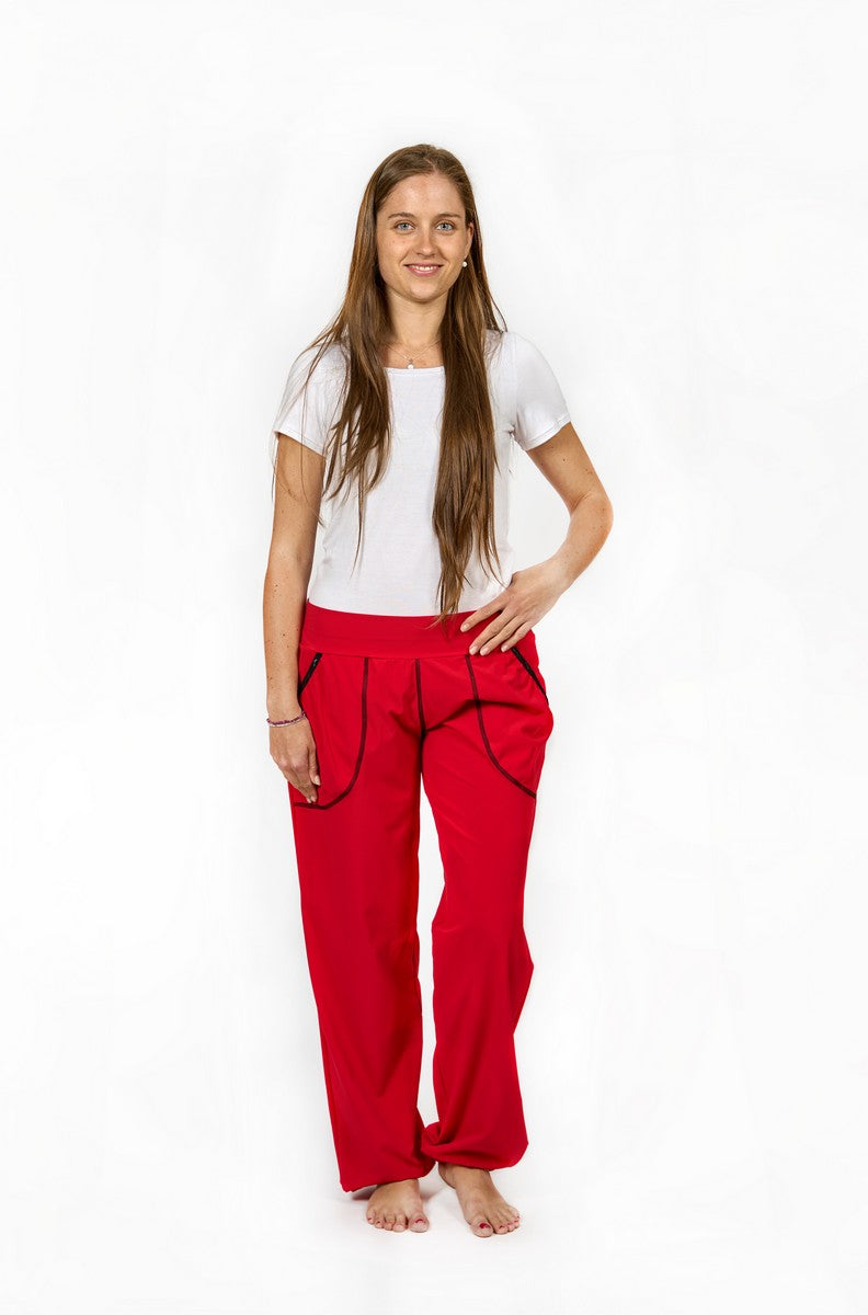 JOGA dámské kalhoty – cervena 1