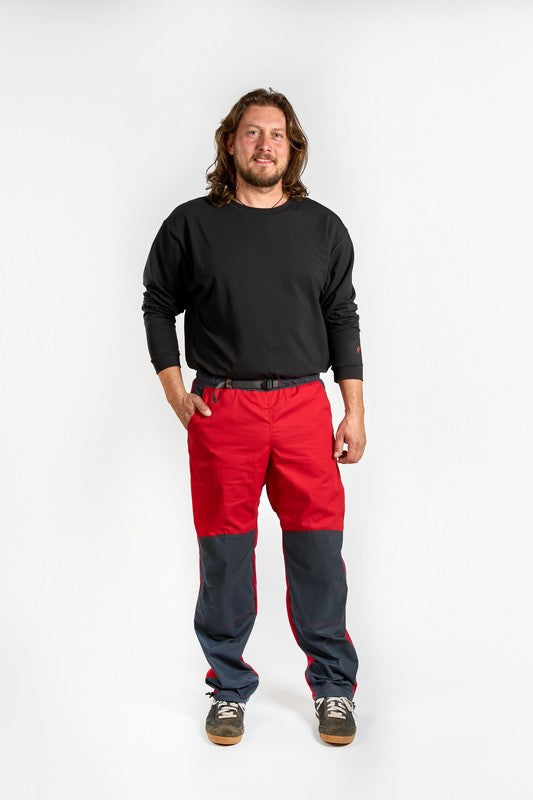 DEFENDER unisex kalhoty – cervenocerne 1
