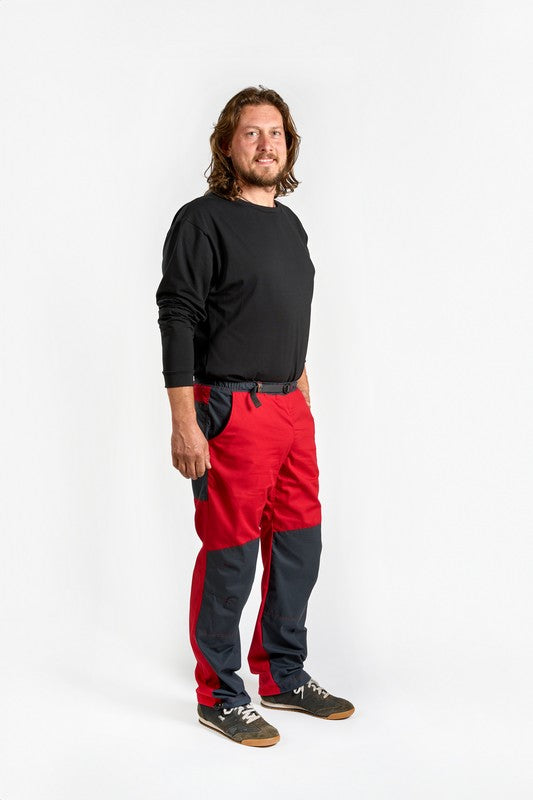 DEFENDER unisex kalhoty – cervenocerne 2